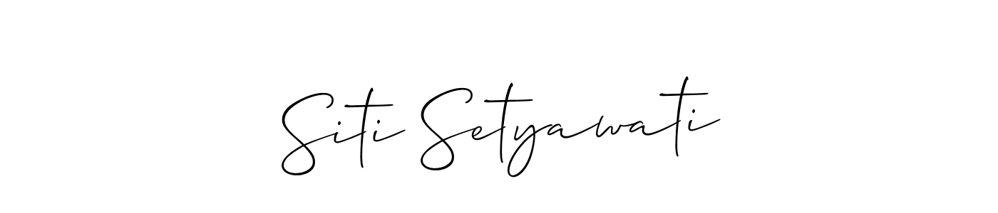 Similarly Allison_Script is the best handwritten signature design. Signature creator online .You can use it as an online autograph creator for name Siti Setyawati. Siti Setyawati signature style 2 images and pictures png