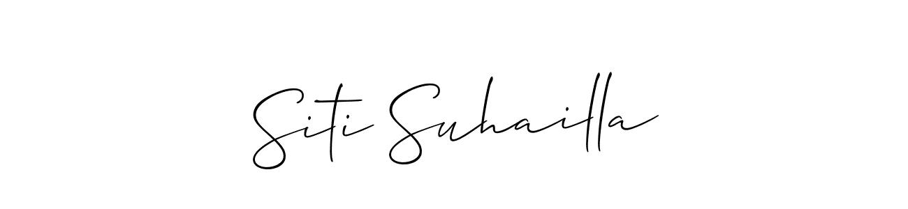 How to make Siti Suhailla signature? Allison_Script is a professional autograph style. Create handwritten signature for Siti Suhailla name. Siti Suhailla signature style 2 images and pictures png
