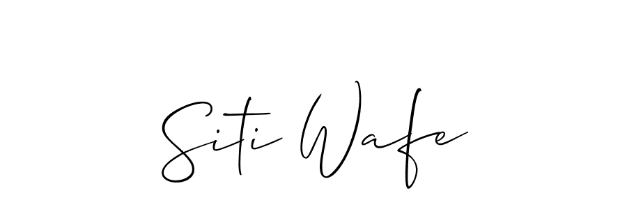 This is the best signature style for the Siti Wafe name. Also you like these signature font (Allison_Script). Mix name signature. Siti Wafe signature style 2 images and pictures png