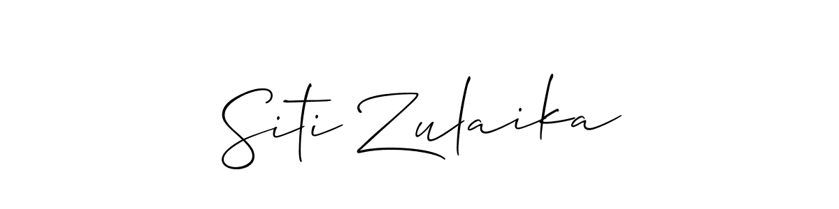 Also You can easily find your signature by using the search form. We will create Siti Zulaika name handwritten signature images for you free of cost using Allison_Script sign style. Siti Zulaika signature style 2 images and pictures png