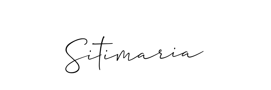 How to make Sitimaria name signature. Use Allison_Script style for creating short signs online. This is the latest handwritten sign. Sitimaria signature style 2 images and pictures png