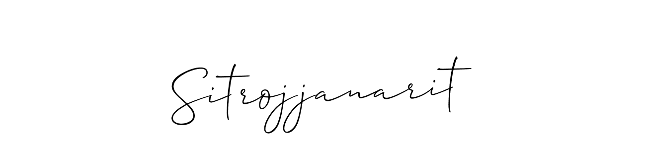 You should practise on your own different ways (Allison_Script) to write your name (Sitrojjanarit) in signature. don't let someone else do it for you. Sitrojjanarit signature style 2 images and pictures png