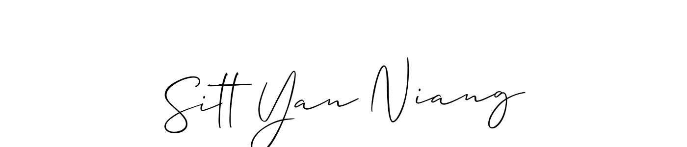 Design your own signature with our free online signature maker. With this signature software, you can create a handwritten (Allison_Script) signature for name Sitt Yan Niang. Sitt Yan Niang signature style 2 images and pictures png