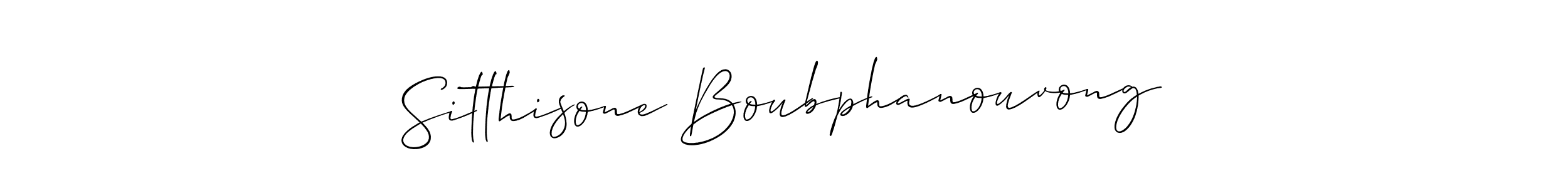 Allison_Script is a professional signature style that is perfect for those who want to add a touch of class to their signature. It is also a great choice for those who want to make their signature more unique. Get Sitthisone Boubphanouvong name to fancy signature for free. Sitthisone Boubphanouvong signature style 2 images and pictures png