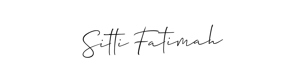 Sitti Fatimah stylish signature style. Best Handwritten Sign (Allison_Script) for my name. Handwritten Signature Collection Ideas for my name Sitti Fatimah. Sitti Fatimah signature style 2 images and pictures png