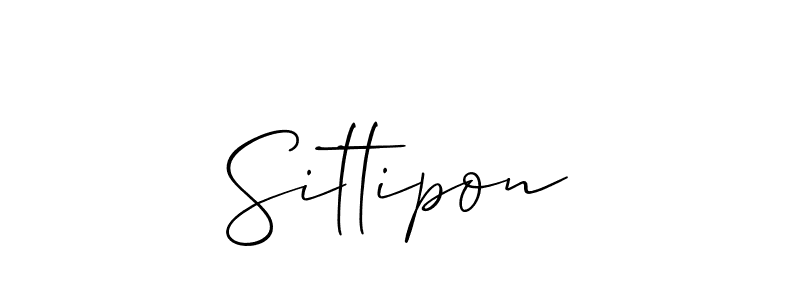 Allison_Script is a professional signature style that is perfect for those who want to add a touch of class to their signature. It is also a great choice for those who want to make their signature more unique. Get Sittipon name to fancy signature for free. Sittipon signature style 2 images and pictures png