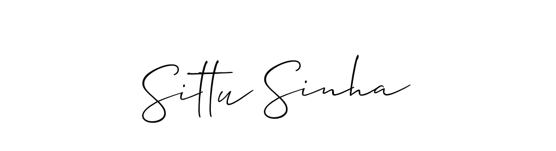 Make a beautiful signature design for name Sittu Sinha. With this signature (Allison_Script) style, you can create a handwritten signature for free. Sittu Sinha signature style 2 images and pictures png