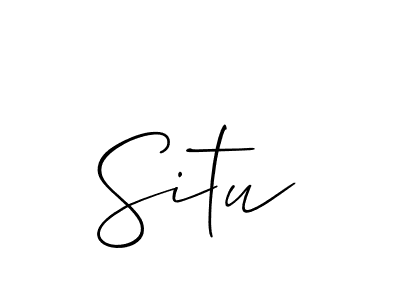 Create a beautiful signature design for name Situ. With this signature (Allison_Script) fonts, you can make a handwritten signature for free. Situ signature style 2 images and pictures png