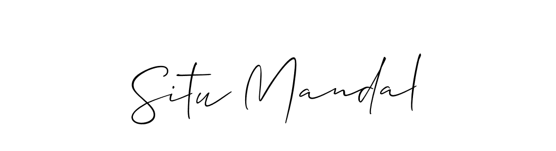 Allison_Script is a professional signature style that is perfect for those who want to add a touch of class to their signature. It is also a great choice for those who want to make their signature more unique. Get Situ Mandal name to fancy signature for free. Situ Mandal signature style 2 images and pictures png