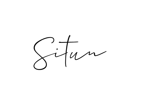 How to make Situn signature? Allison_Script is a professional autograph style. Create handwritten signature for Situn name. Situn signature style 2 images and pictures png