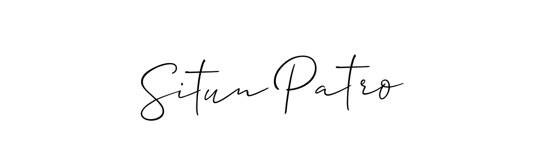 Use a signature maker to create a handwritten signature online. With this signature software, you can design (Allison_Script) your own signature for name Situn Patro. Situn Patro signature style 2 images and pictures png
