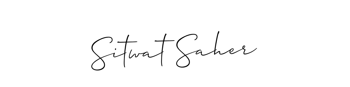 How to make Sitwat Saher signature? Allison_Script is a professional autograph style. Create handwritten signature for Sitwat Saher name. Sitwat Saher signature style 2 images and pictures png