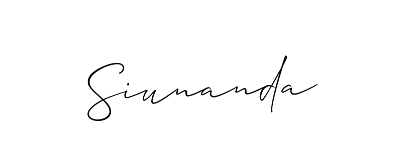 Similarly Allison_Script is the best handwritten signature design. Signature creator online .You can use it as an online autograph creator for name Siunanda. Siunanda signature style 2 images and pictures png
