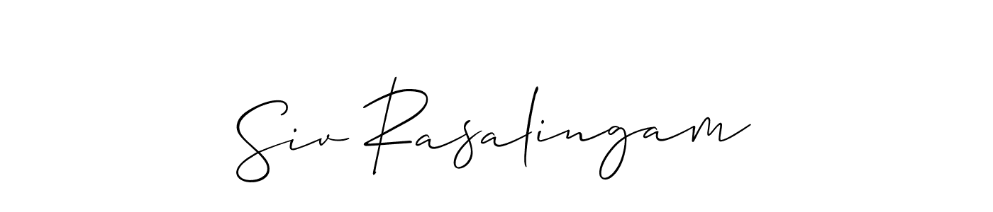 How to make Siv Rasalingam signature? Allison_Script is a professional autograph style. Create handwritten signature for Siv Rasalingam name. Siv Rasalingam signature style 2 images and pictures png