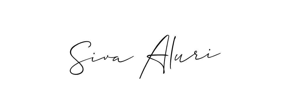 Design your own signature with our free online signature maker. With this signature software, you can create a handwritten (Allison_Script) signature for name Siva Aluri. Siva Aluri signature style 2 images and pictures png