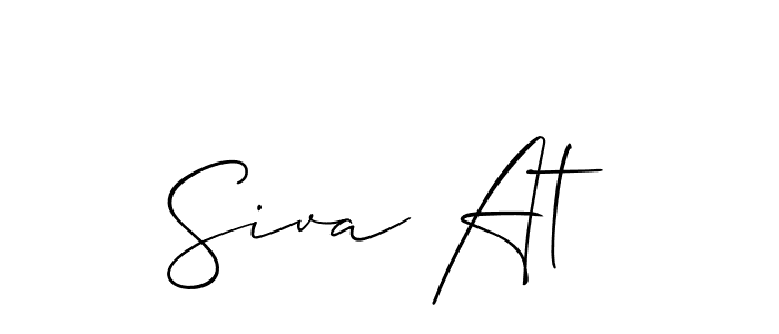 It looks lik you need a new signature style for name Siva At. Design unique handwritten (Allison_Script) signature with our free signature maker in just a few clicks. Siva At signature style 2 images and pictures png