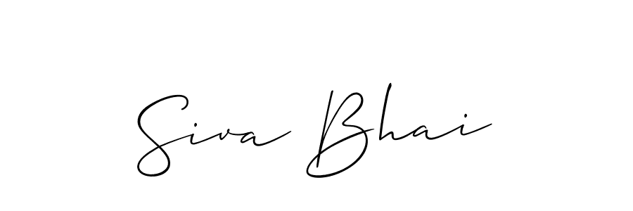 Create a beautiful signature design for name Siva Bhai. With this signature (Allison_Script) fonts, you can make a handwritten signature for free. Siva Bhai signature style 2 images and pictures png