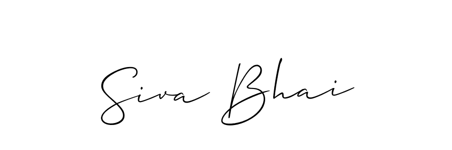 Create a beautiful signature design for name Siva Bhai. With this signature (Allison_Script) fonts, you can make a handwritten signature for free. Siva Bhai signature style 2 images and pictures png