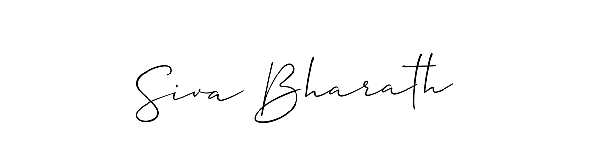 Design your own signature with our free online signature maker. With this signature software, you can create a handwritten (Allison_Script) signature for name Siva Bharath. Siva Bharath signature style 2 images and pictures png