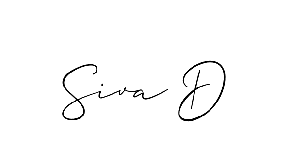 Also You can easily find your signature by using the search form. We will create Siva D name handwritten signature images for you free of cost using Allison_Script sign style. Siva D signature style 2 images and pictures png