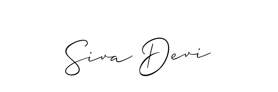 Design your own signature with our free online signature maker. With this signature software, you can create a handwritten (Allison_Script) signature for name Siva Devi. Siva Devi signature style 2 images and pictures png