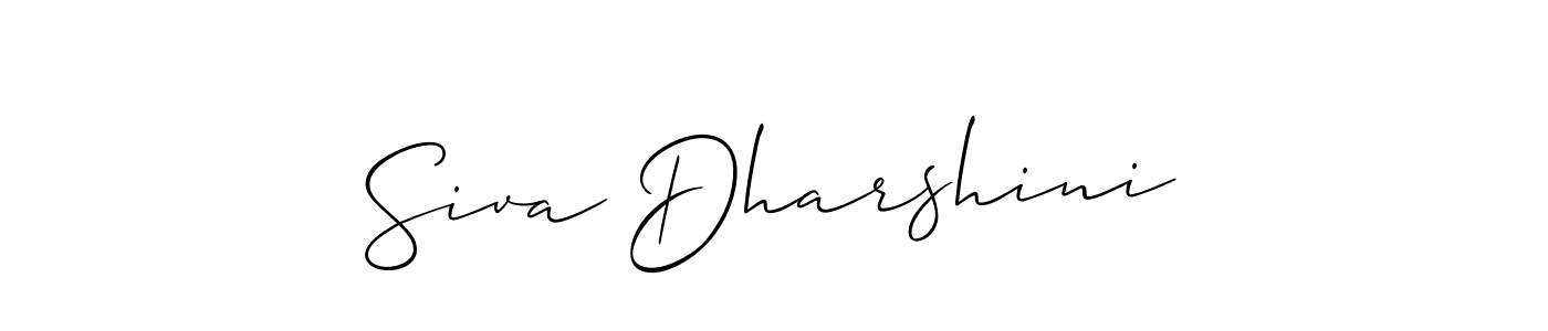 Make a beautiful signature design for name Siva Dharshini. With this signature (Allison_Script) style, you can create a handwritten signature for free. Siva Dharshini signature style 2 images and pictures png