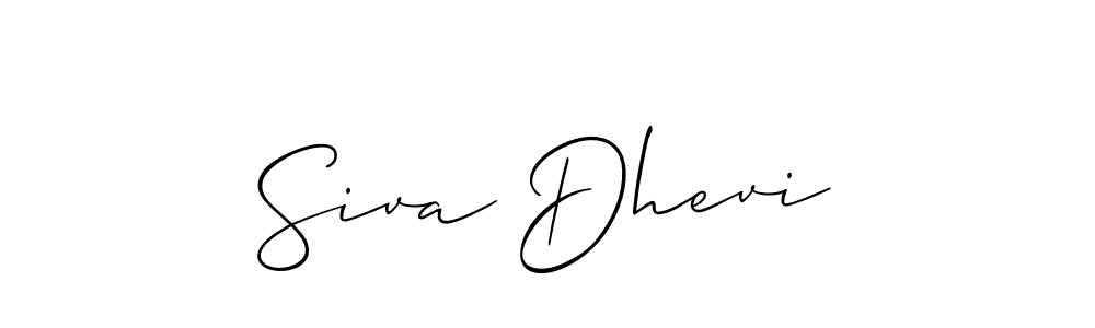 Make a beautiful signature design for name Siva Dhevi. With this signature (Allison_Script) style, you can create a handwritten signature for free. Siva Dhevi signature style 2 images and pictures png