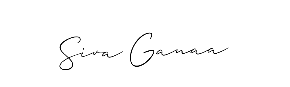 How to make Siva Ganaa name signature. Use Allison_Script style for creating short signs online. This is the latest handwritten sign. Siva Ganaa signature style 2 images and pictures png