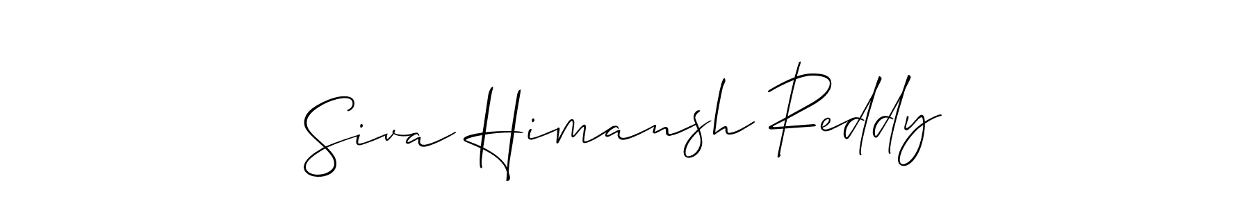 Make a short Siva Himansh Reddy signature style. Manage your documents anywhere anytime using Allison_Script. Create and add eSignatures, submit forms, share and send files easily. Siva Himansh Reddy signature style 2 images and pictures png