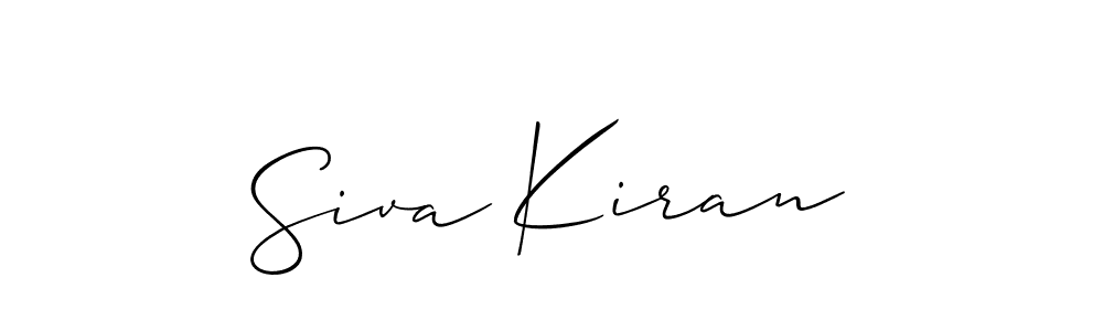 The best way (Allison_Script) to make a short signature is to pick only two or three words in your name. The name Siva Kiran include a total of six letters. For converting this name. Siva Kiran signature style 2 images and pictures png