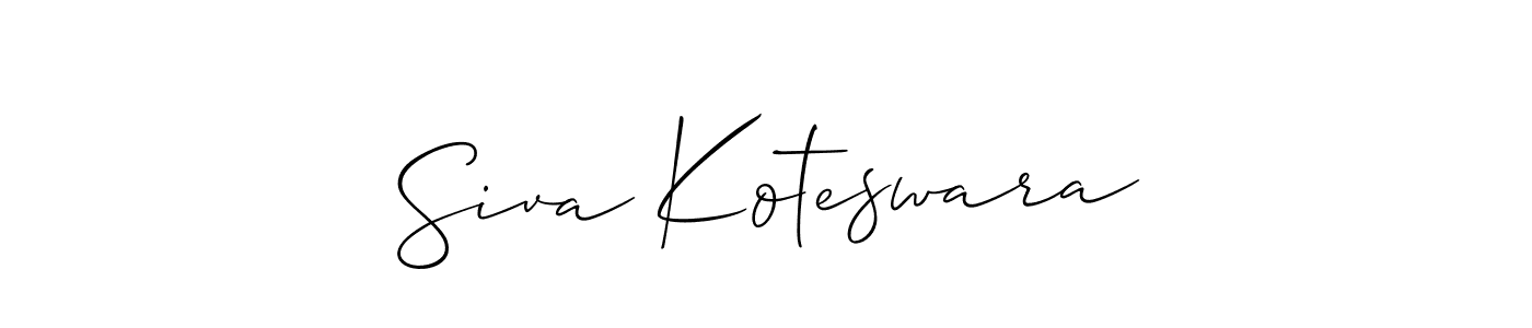 It looks lik you need a new signature style for name Siva Koteswara. Design unique handwritten (Allison_Script) signature with our free signature maker in just a few clicks. Siva Koteswara signature style 2 images and pictures png