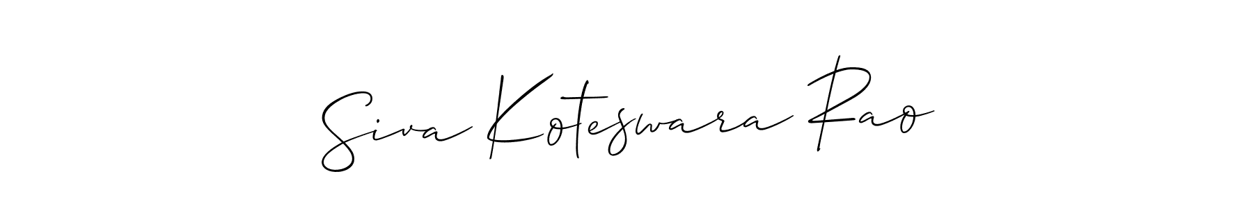 Use a signature maker to create a handwritten signature online. With this signature software, you can design (Allison_Script) your own signature for name Siva Koteswara Rao. Siva Koteswara Rao signature style 2 images and pictures png