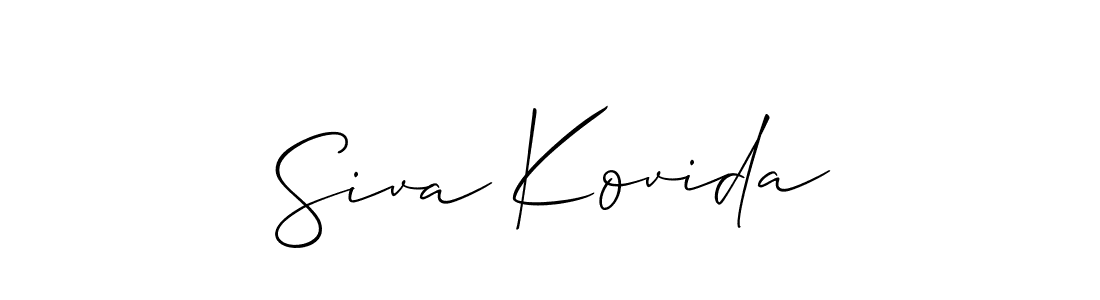 Siva Kovida stylish signature style. Best Handwritten Sign (Allison_Script) for my name. Handwritten Signature Collection Ideas for my name Siva Kovida. Siva Kovida signature style 2 images and pictures png