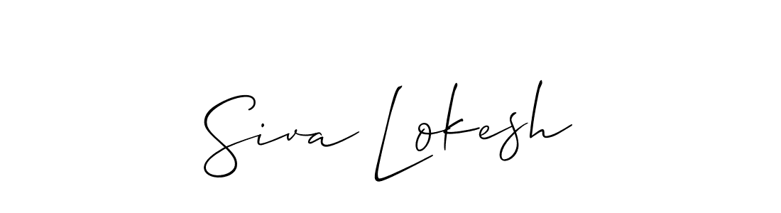 Design your own signature with our free online signature maker. With this signature software, you can create a handwritten (Allison_Script) signature for name Siva Lokesh. Siva Lokesh signature style 2 images and pictures png