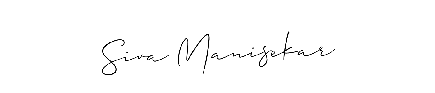 Create a beautiful signature design for name Siva Manisekar. With this signature (Allison_Script) fonts, you can make a handwritten signature for free. Siva Manisekar signature style 2 images and pictures png