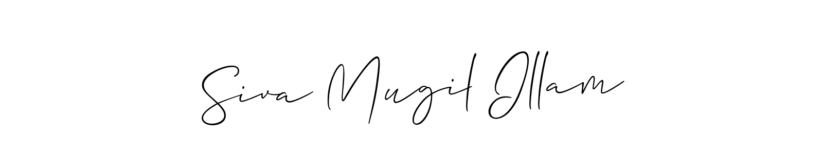 You can use this online signature creator to create a handwritten signature for the name Siva Mugil Illam. This is the best online autograph maker. Siva Mugil Illam signature style 2 images and pictures png