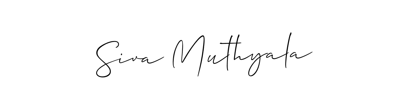 Make a beautiful signature design for name Siva Muthyala. With this signature (Allison_Script) style, you can create a handwritten signature for free. Siva Muthyala signature style 2 images and pictures png