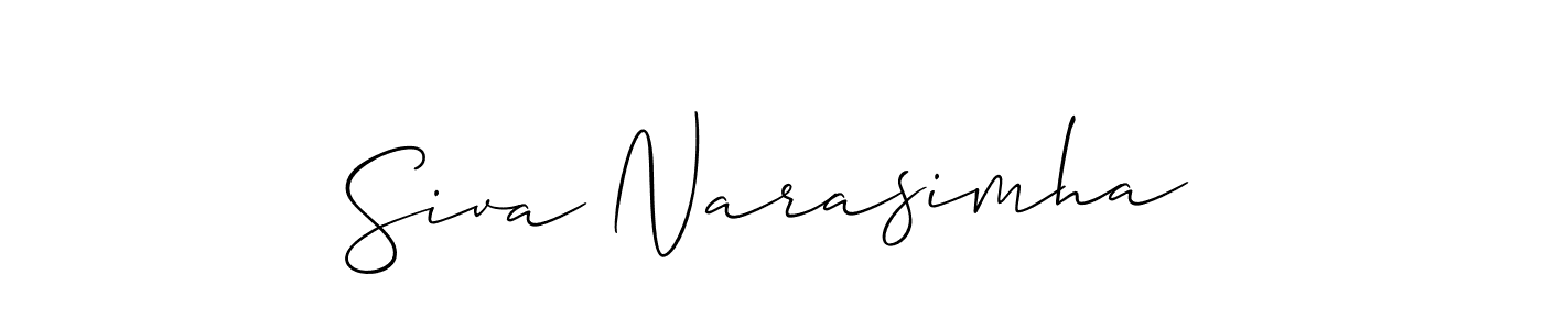 if you are searching for the best signature style for your name Siva Narasimha. so please give up your signature search. here we have designed multiple signature styles  using Allison_Script. Siva Narasimha signature style 2 images and pictures png