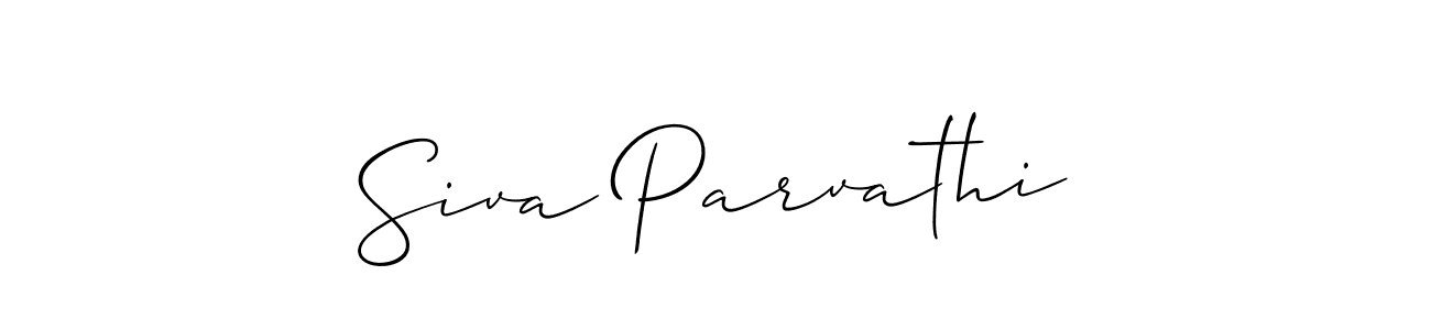 How to make Siva Parvathi signature? Allison_Script is a professional autograph style. Create handwritten signature for Siva Parvathi name. Siva Parvathi signature style 2 images and pictures png