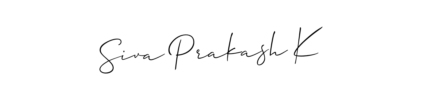 Create a beautiful signature design for name Siva Prakash K. With this signature (Allison_Script) fonts, you can make a handwritten signature for free. Siva Prakash K signature style 2 images and pictures png