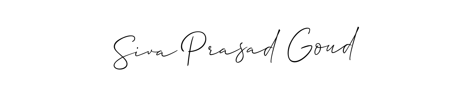 Make a short Siva Prasad Goud signature style. Manage your documents anywhere anytime using Allison_Script. Create and add eSignatures, submit forms, share and send files easily. Siva Prasad Goud signature style 2 images and pictures png