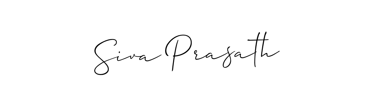 Make a short Siva Prasath signature style. Manage your documents anywhere anytime using Allison_Script. Create and add eSignatures, submit forms, share and send files easily. Siva Prasath signature style 2 images and pictures png