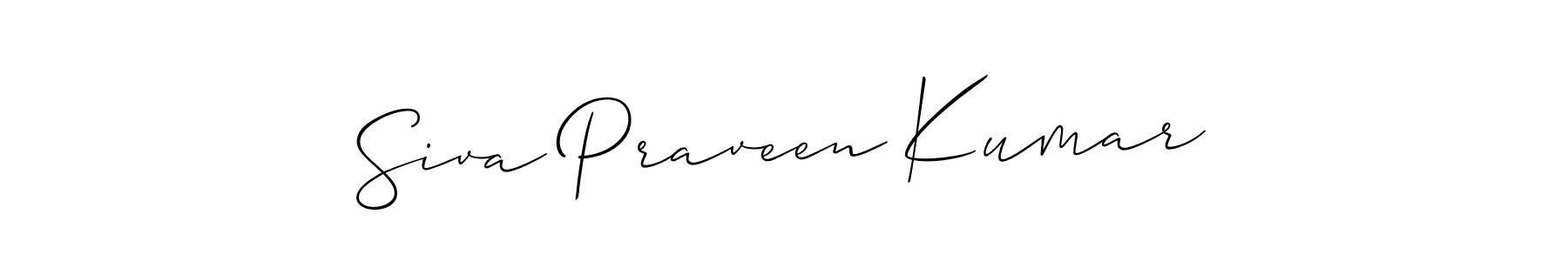 Use a signature maker to create a handwritten signature online. With this signature software, you can design (Allison_Script) your own signature for name Siva Praveen Kumar. Siva Praveen Kumar signature style 2 images and pictures png