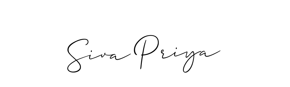 if you are searching for the best signature style for your name Siva Priya. so please give up your signature search. here we have designed multiple signature styles  using Allison_Script. Siva Priya signature style 2 images and pictures png