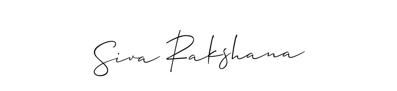 Also You can easily find your signature by using the search form. We will create Siva Rakshana name handwritten signature images for you free of cost using Allison_Script sign style. Siva Rakshana signature style 2 images and pictures png