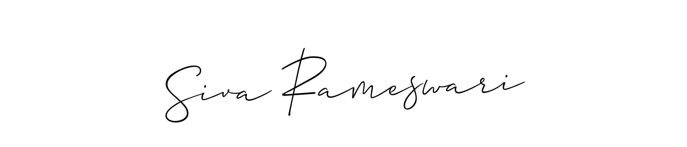 Design your own signature with our free online signature maker. With this signature software, you can create a handwritten (Allison_Script) signature for name Siva Rameswari. Siva Rameswari signature style 2 images and pictures png