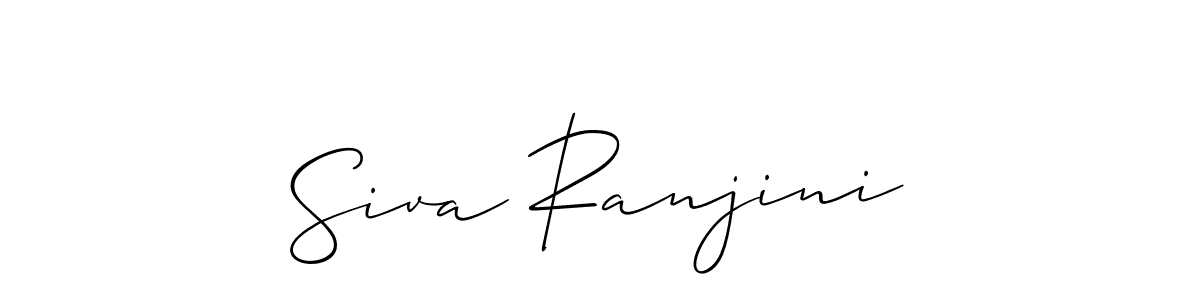 Make a beautiful signature design for name Siva Ranjini. With this signature (Allison_Script) style, you can create a handwritten signature for free. Siva Ranjini signature style 2 images and pictures png