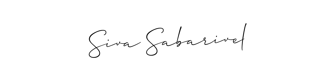 You should practise on your own different ways (Allison_Script) to write your name (Siva Sabarivel) in signature. don't let someone else do it for you. Siva Sabarivel signature style 2 images and pictures png