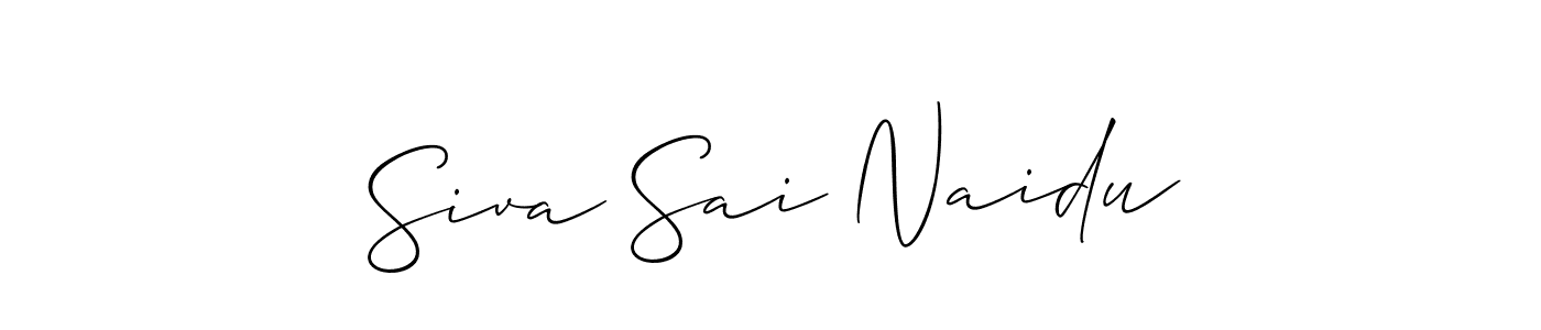Create a beautiful signature design for name Siva Sai Naidu. With this signature (Allison_Script) fonts, you can make a handwritten signature for free. Siva Sai Naidu signature style 2 images and pictures png