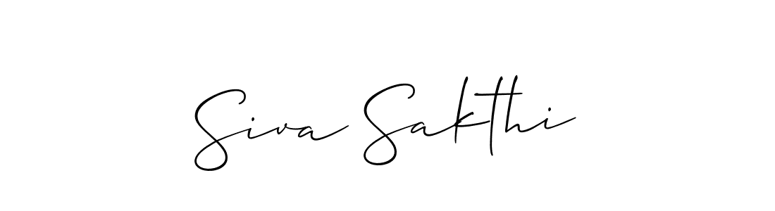 Also we have Siva Sakthi name is the best signature style. Create professional handwritten signature collection using Allison_Script autograph style. Siva Sakthi signature style 2 images and pictures png